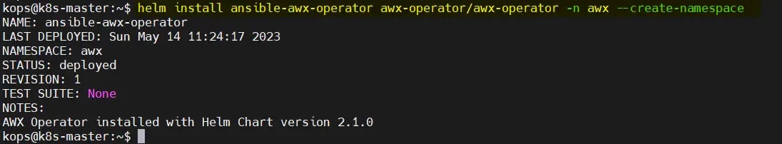 如何在 Kubernetes 集群上安装 Ansible AWX