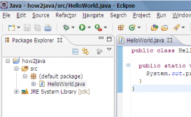 J2SE基础之在Eclipse中运行hello world