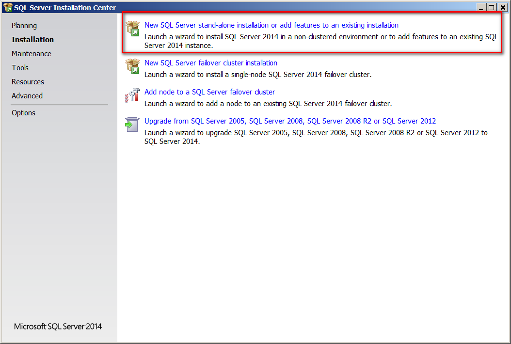 SQL SERVER 2014 安装图解教程（含SQL SERVER 2014下载）