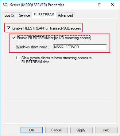 SQL Server FileStream详解