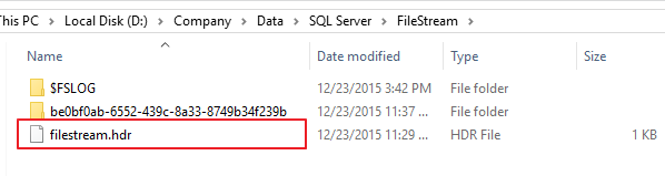 SQL Server FileStream详解