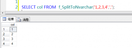 SQL Server实现split函数分割字符串功能及用法示例