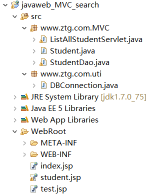 JavaWeb学习过程之MVC查询模式详解