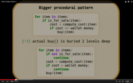 Python减少循环层次和缩进的技巧分析