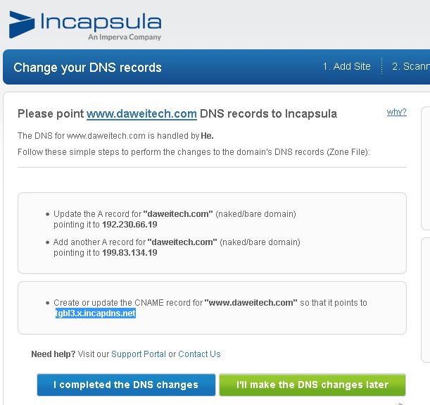 使用Incapsula的海外节点CDN加速服务的教程