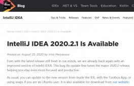 Java 开发工具 IntelliJ IDEA 2020.2.1 正式发布