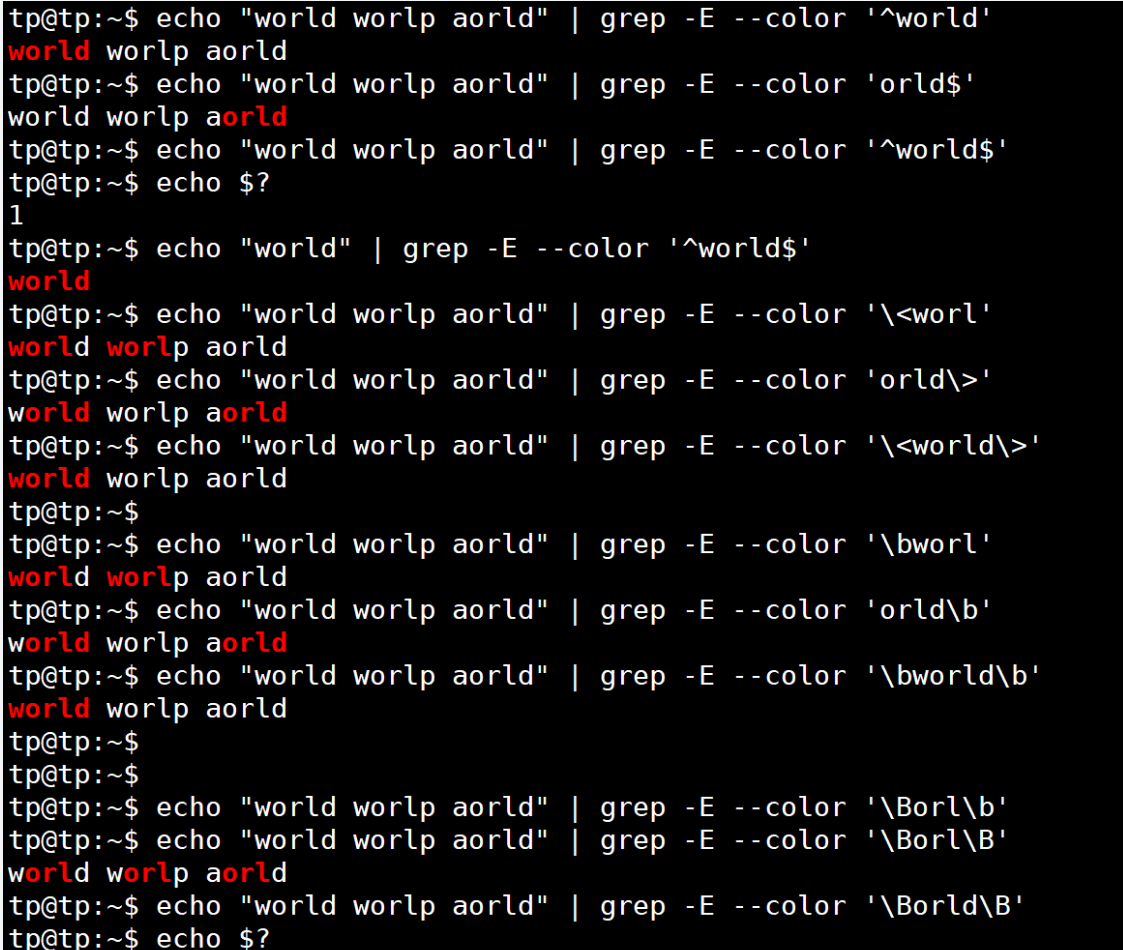 linux下关于正则表达式grep的一点总结