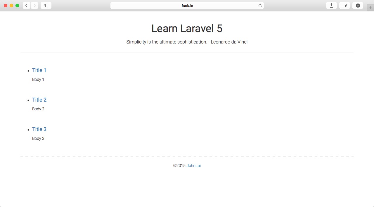 Laravel 5 框架入门（三）
