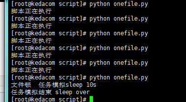 Python实现脚本锁功能(同时只能执行一个脚本)