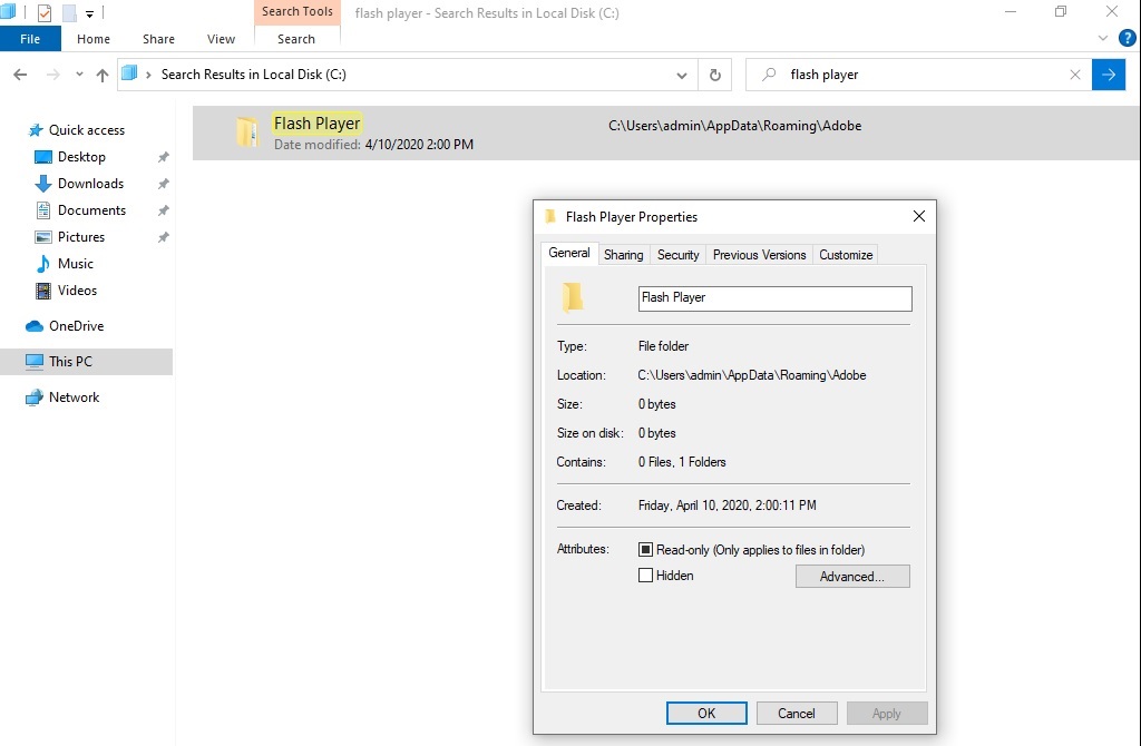 Windows 10 最新版已将 Flash 从控制面板和安装文件中删除