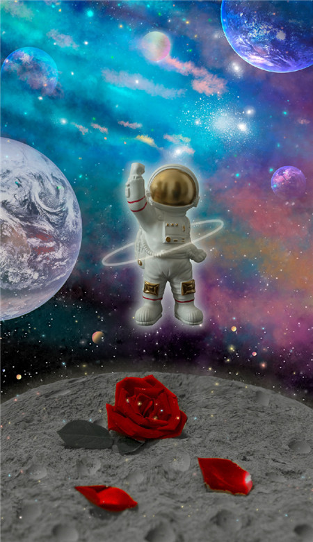 2021可爱又浪漫的宇宙太空人空间壁纸 梦幻又唯美的空间壁纸