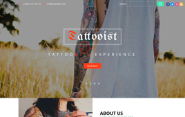 HTML纹身刺青图案设计公司网站源码
