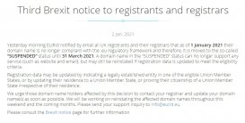 英国脱欧导致 .eu 域名使用权被剥夺，81000 个网站受影响