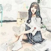 韩版手绘头像女生唯美2021最新版 不做怀中猫只做意中人
