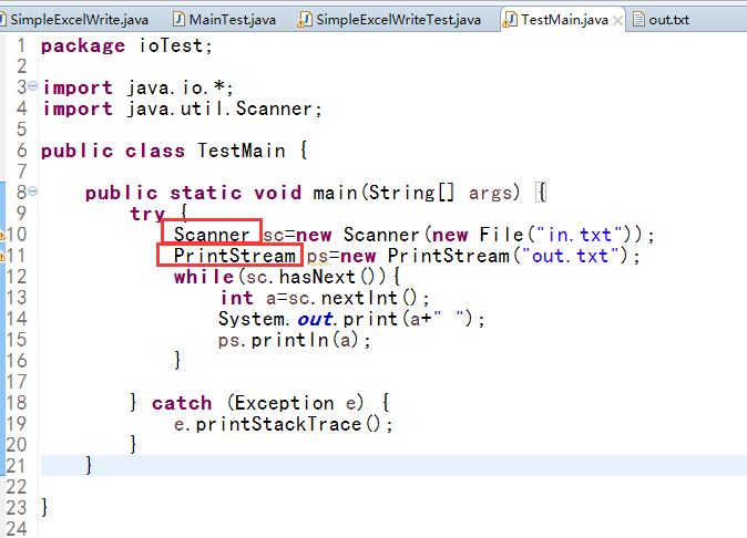 Java简单从文件读取和输出的实例