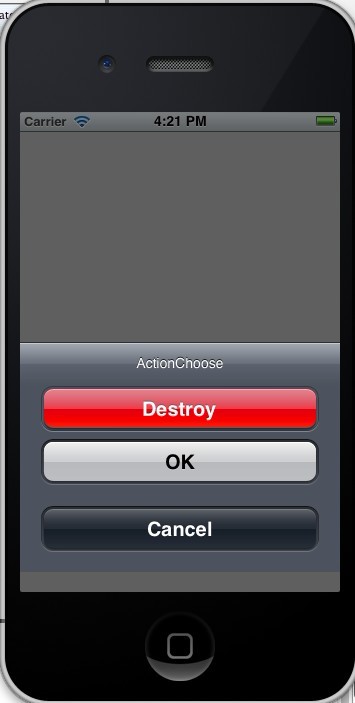 iOS中的表单按钮选项UIActionSheet常用方法整理