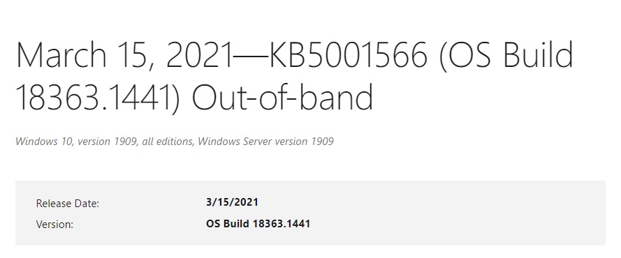 微软发布 KB500156X 累积更新，修复 Windows10打印机蓝屏 Bug