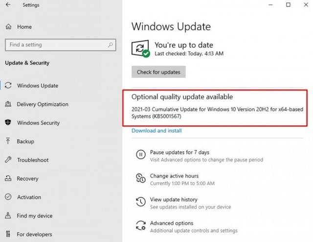 蓝屏后续：微软发布Windows10可选质量更新