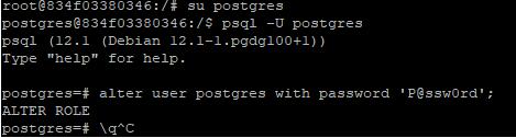 基于PostgreSQL密码重置操作