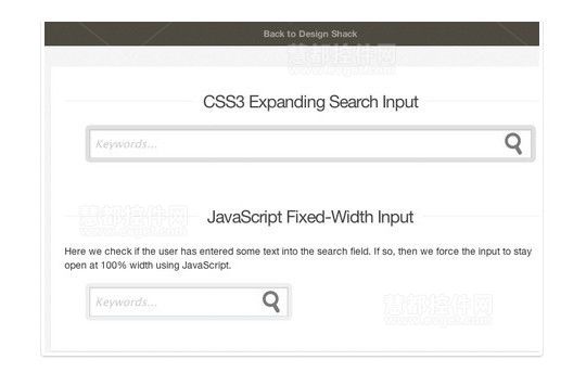 CSS3,HTML5和jQuery搜索框集锦