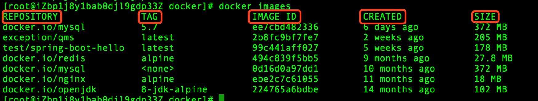 Docker 查看镜像信息的方法