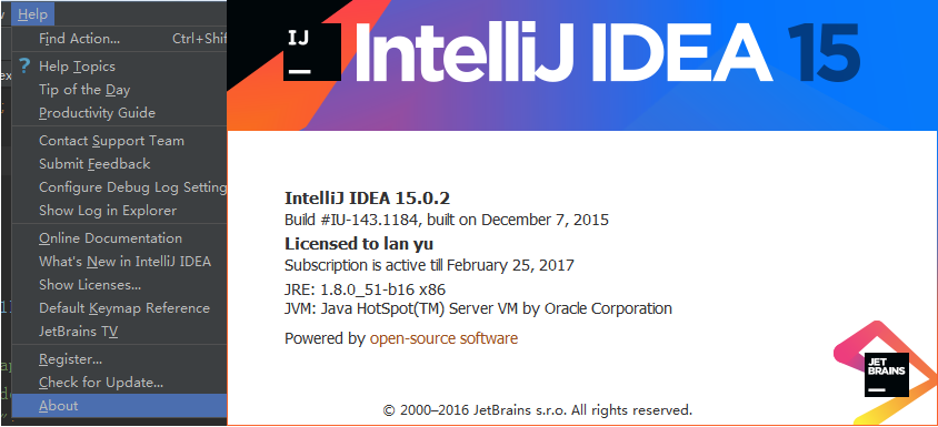 IntelliJ IDEA(或者JetBrains PyCharm)中弹出＂IntelliJ IDEA License Activation＂的解决办法