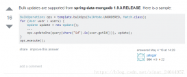 Spring Data MongoDB 数据库批量操作的方法