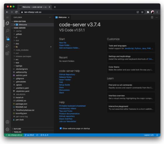 [code-server]可在浏览器中运行最强编辑器 VS Code！