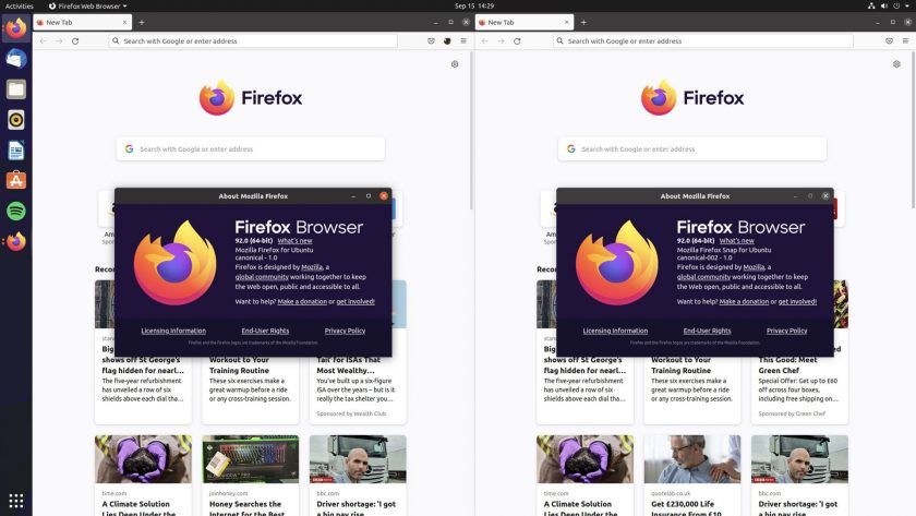 Ubuntu 21.10 将默认使用 Snap 版本的 Firefox