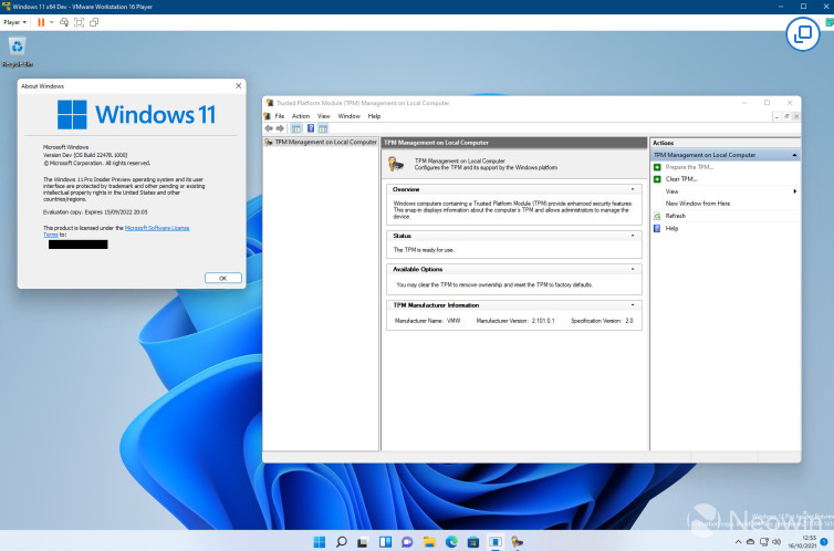 虚拟机软件 VMware Workstation 发布 16.2.0 更新：添加对 Windows 11 的 TPM 支持
