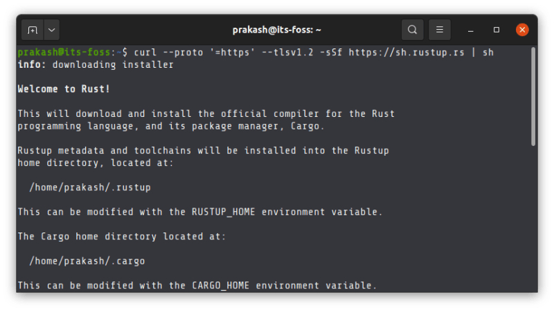 如何在 Ubuntu 和其它的 Linux 发行版安装 Rust 和 Cargo