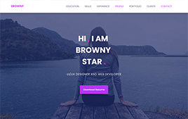 HTML紫色唯美个人主页网站源码