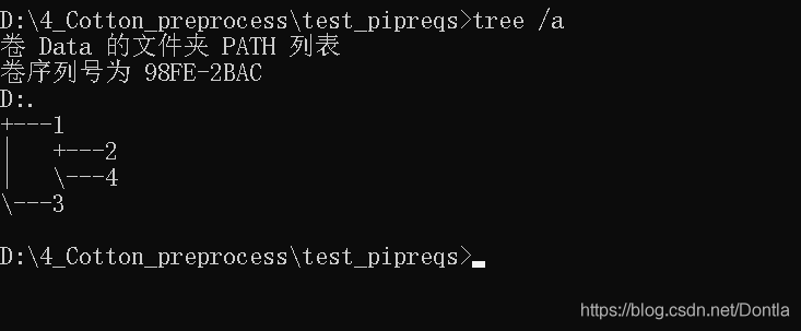 windows CMD生成文件夹树状图tree命令的使用