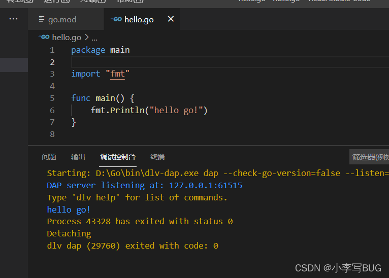 go语言VScode see 'go help modules' (exit status 1)问题的解决过程