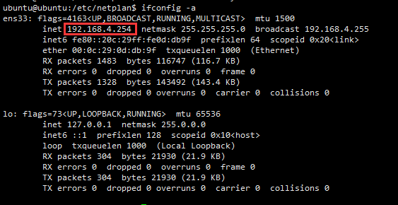 Ubuntu 18.04 Server 设置静态IP 的方法
