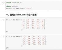 Python Pandas的concat合并