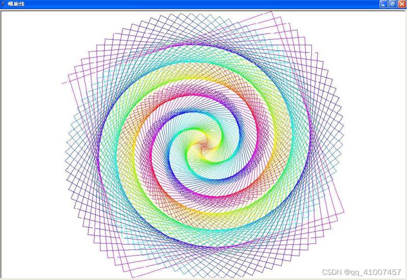 用python绘制彩色螺旋线代码
