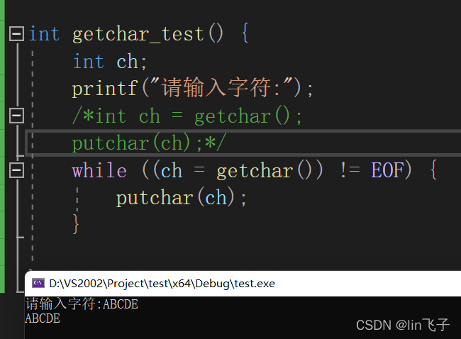 C语言中的getchar()使用详解
