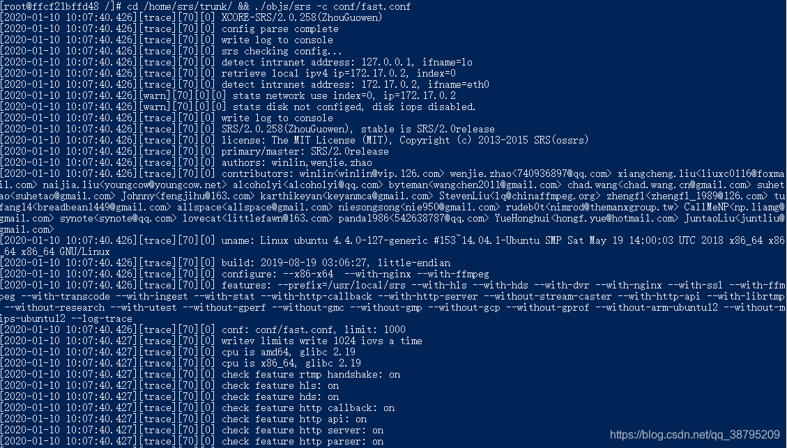 Docker安装运行SRS的过程记录