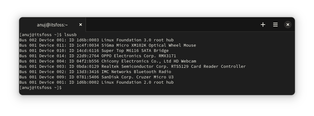 如何列出连接到 Linux 系统的 USB 设备