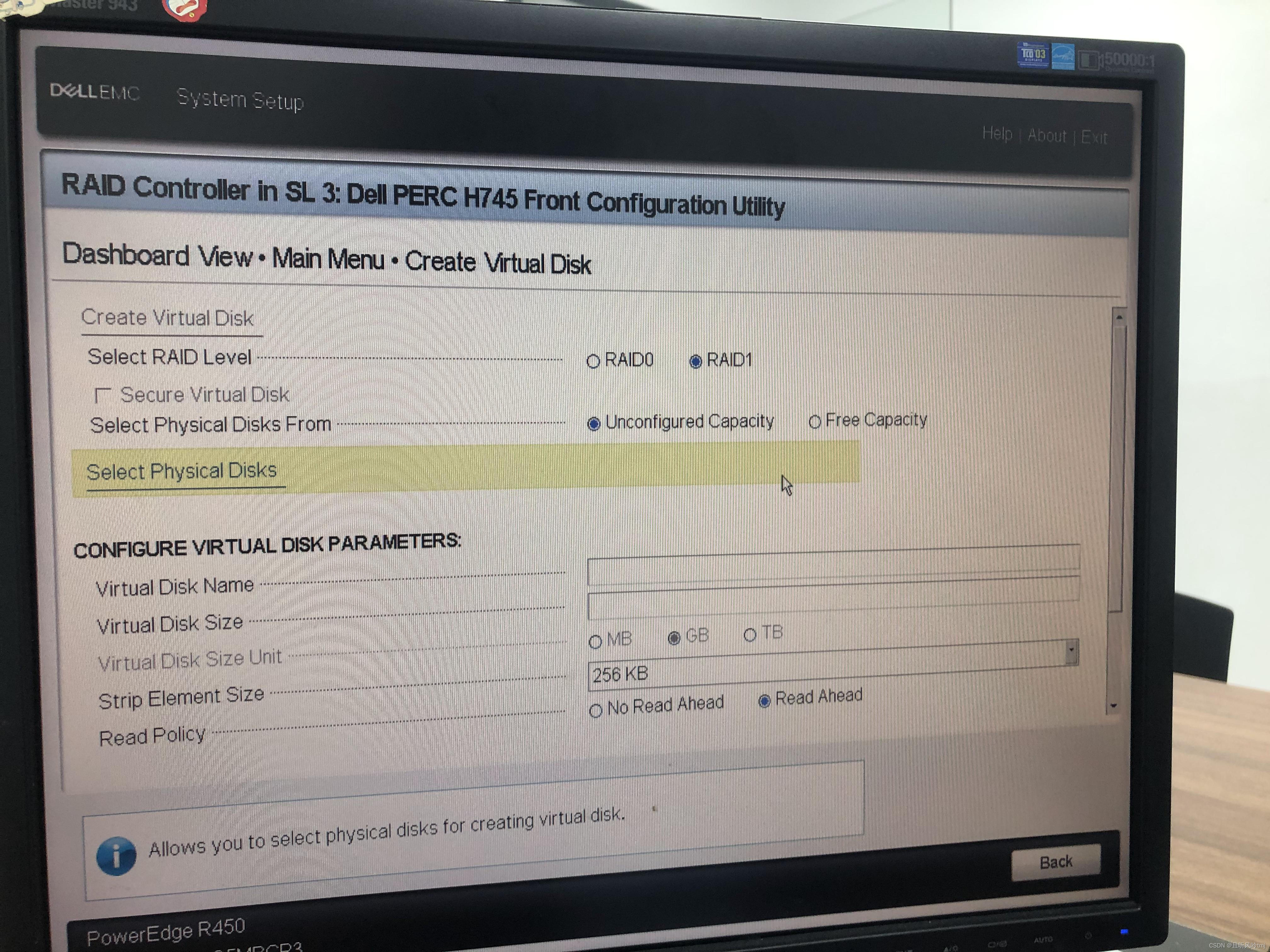 戴尔PowerEdge服务器R450 RAID配置步骤