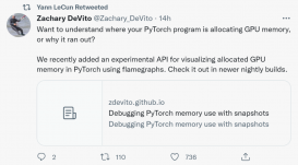LeCun转推，PyTorch GPU内存分配有了火焰图可视化工具