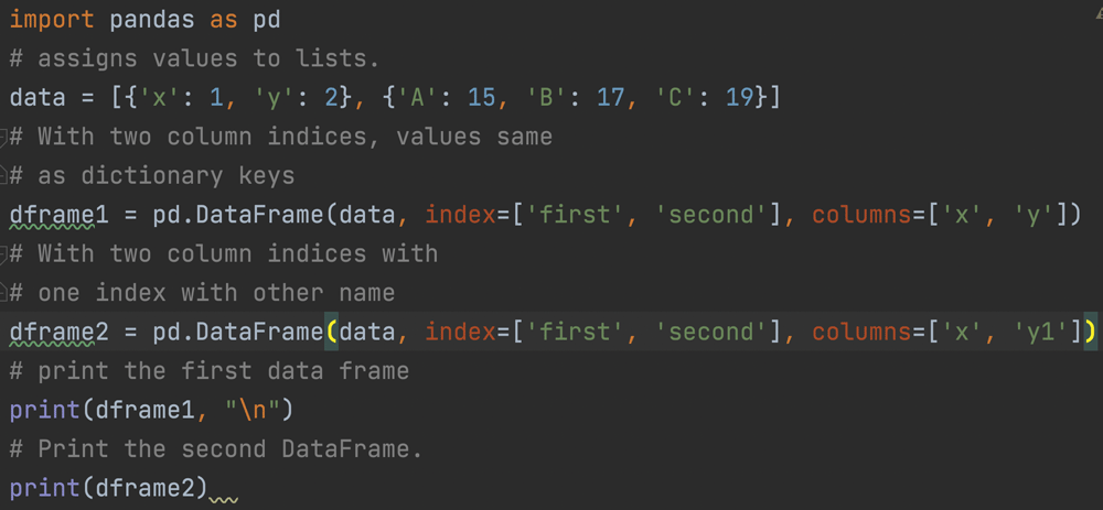 在 Python 中创建DataFrame的方法