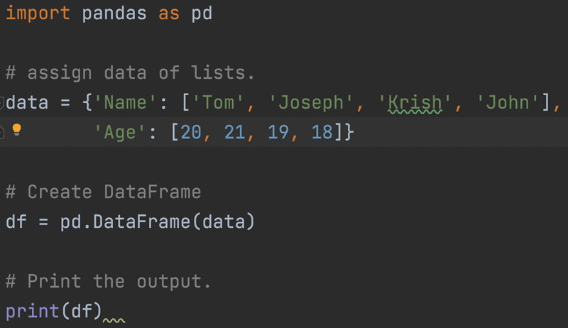 在 Python 中创建DataFrame的方法