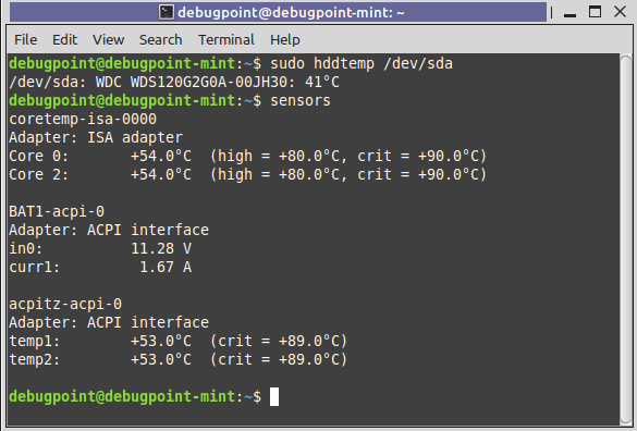 如何在 Ubuntu 和其他 Linux 中检查 CPU 和硬盘温度