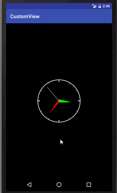 Android Canvas自定义实现时钟效果