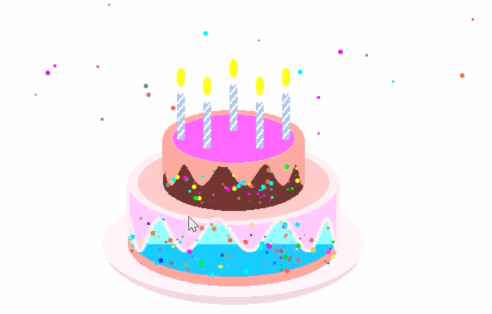 Python+Turtle绘制一个可爱的生日蛋糕