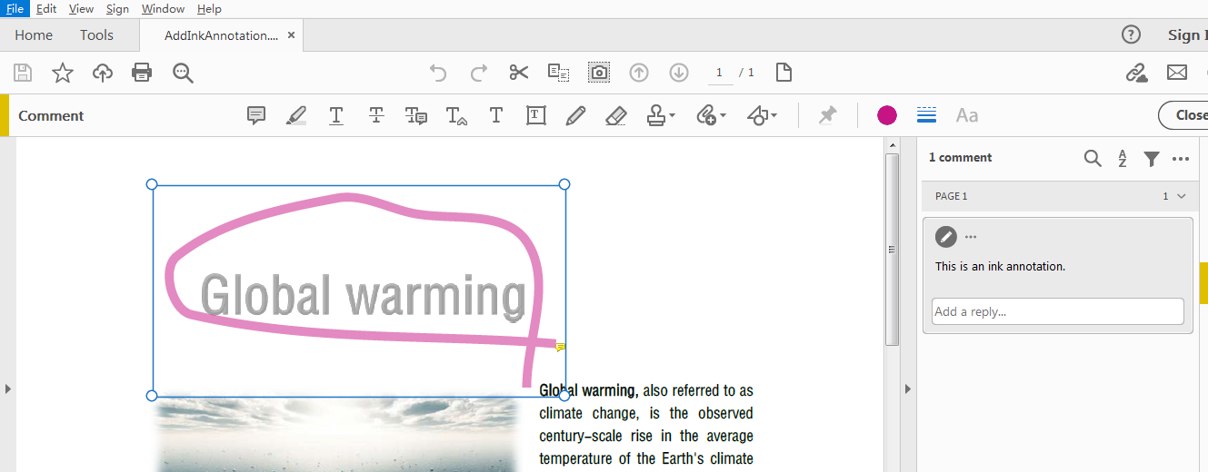 C# 在PDF中添加墨迹注释Ink Annotation的步骤详解