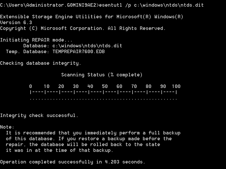 关于windows server 2012 DC 环境 重启后蓝屏代码:0xc00002e2的问题