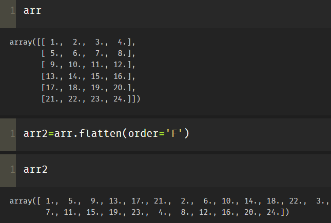 Python数组变形的几种实现方法